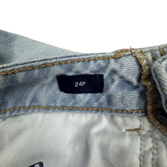Gap Light Wash Soft Flexible Denim Wide Leg Button Fly Jeans Women's Size 24 P - Picture 8 of 8